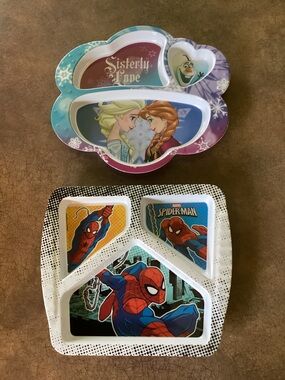 Frozen Divided Plate - Zak! Brand Plastic Plate - Toddler